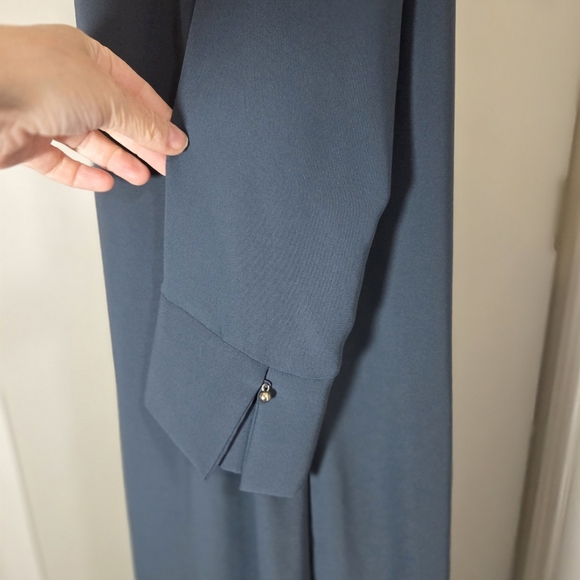 ⭐️H&M Blue Grey Dress Size 12 - Picture 3 of 6